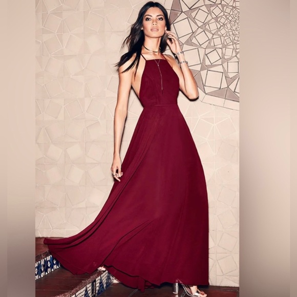 Lulus Like New Mythical Kind of Love Plum Maxi Dress M - Picture 3 of 9